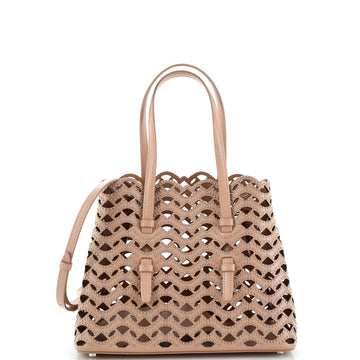 Alaia Studded Open Tote Laser Cut Leather Small