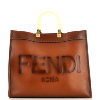Fendi Sunshine Shopper Tote Leather Large