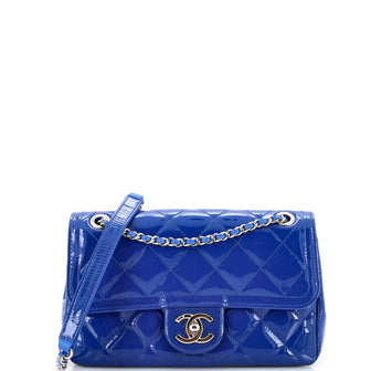 Chanel Coco Shine Flap Bag Quilted Patent Small