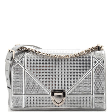 Christian Dior Diorama Flap Bag Cannage Embossed Calfskin Medium