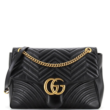 Gucci GG Marmont Flap Bag Matelasse Leather Large