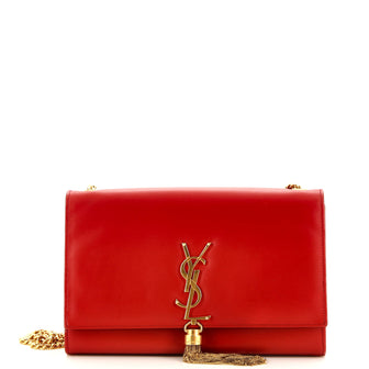 Saint Laurent Classic Monogram Tassel Crossbody Bag Leather Medium
