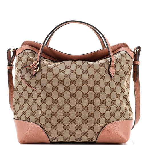 Gucci Bree Convertible Top Handle Bag GG Canvas with Leather Gucci Bree Convertible Top Handle Bag GG Canvas with Leather