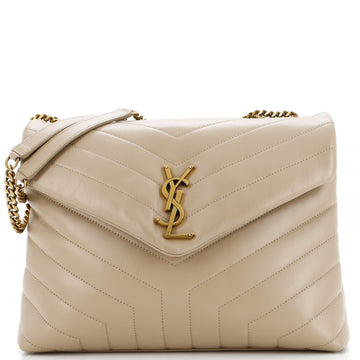 Saint Laurent Loulou Shoulder Bag Matelasse Chevron Leather Medium