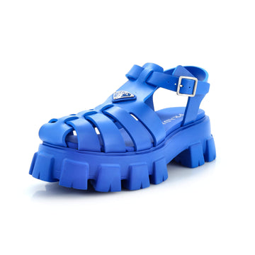 Prada Men's Monolith Cage Platform Sandals Rubber