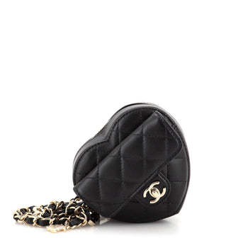 Chanel CC in Love Heart Belt Bag Quilted Lambskin
