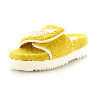 Gucci x Adidas Women's Platform Slide Sandals Terry Cloth