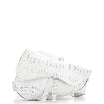 Christian Dior Daniel Arsham Saddle Crossbody Bag Printed Leather