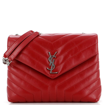 Saint Laurent Loulou Shoulder Bag Matelasse Chevron Leather Medium