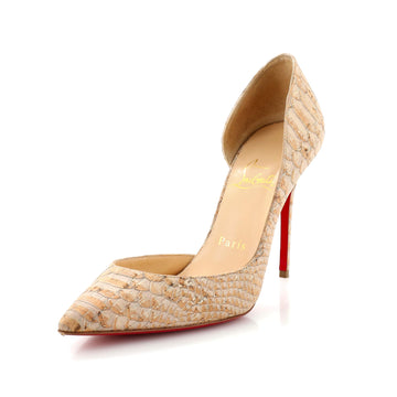 Christian Louboutin Women's Iriza Pumps Python Embossed Leather 100