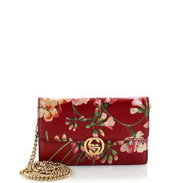 Gucci Icon Wallet on Chain Blooms Print Leather