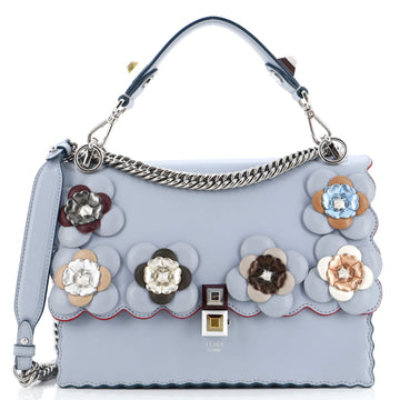 Fendi Flowerland Kan I Bag Embellished Leather Medium