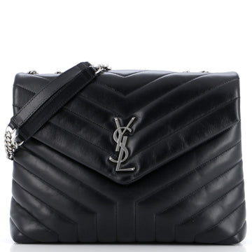 Saint Laurent Loulou Shoulder Bag Matelasse Chevron Leather Medium