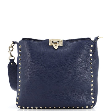 Valentino Garavani Rockstud Flip Lock Messenger Bag Leather Small