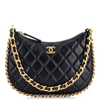 Chanel CC Chain Around Hobo Quilted Lambskin