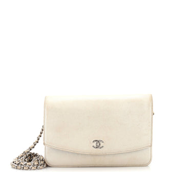 Chanel Sevruga Wallet on Chain Caviar