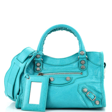 Balenciaga City Giant Studs Bag Leather Mini