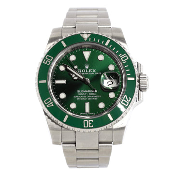 Rolex Oyster Perpetual Submariner Hulk Date Automatic Watch Stainless Steel and Cerachrom 40