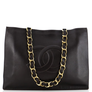 Chanel Vintage CC Chain Tote Lambskin Large