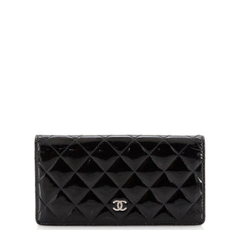 Chanel L-Yen Wallet Quilted Patent