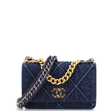 Chanel 19 Wallet on Chain Quilted Denim