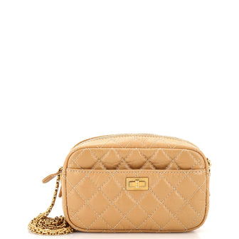 Chanel Reissue Camera Crossbody Bag Quilted Aged Calfskin Mini