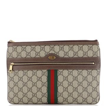 Gucci Ophidia Zip Pouch GG Coated Canvas Large