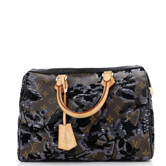 Louis Vuitton Speedy Handbag Fleur De Jais Monogram Canvas 30