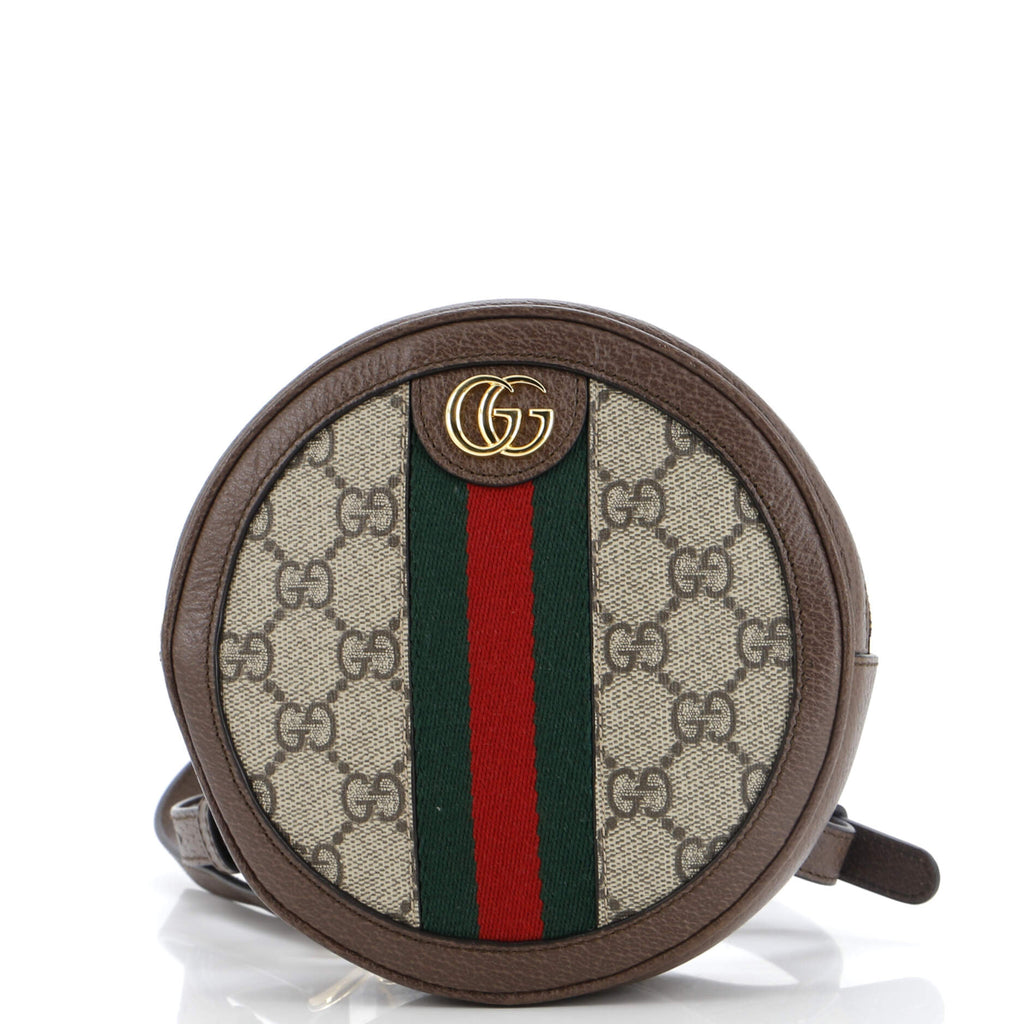 Gucci Ophidia Round Backpack GG Coated Canvas Mini Brown 2821461 display picture 2