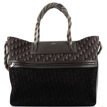 Christian Dior Homme Jack Kerouac South-West Tote Oblique Canvas with Leather