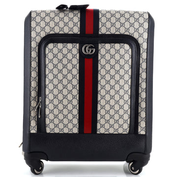 Gucci Savoy Cabin Plus Trolley Rolling Luggage GG Coated Canvas