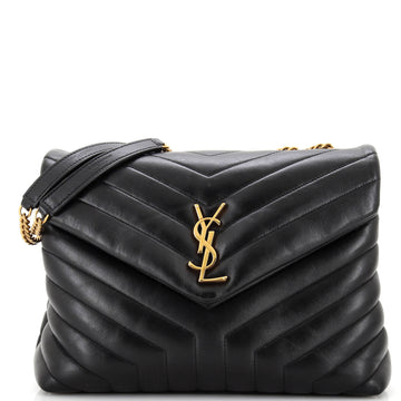 Saint Laurent Loulou Shoulder Bag Matelasse Chevron Leather Medium