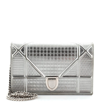 Christian Dior Diorama Wallet on Chain Cannage Embossed Calfskin