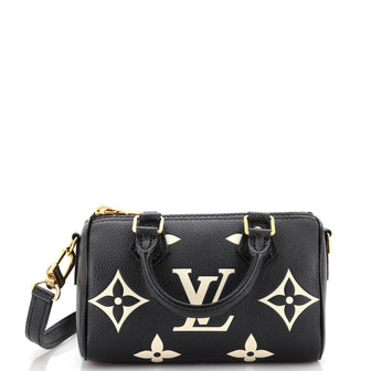 Louis Vuitton Speedy Bandouliere NM Bag Bicolor Monogram Empreinte Giant Nano