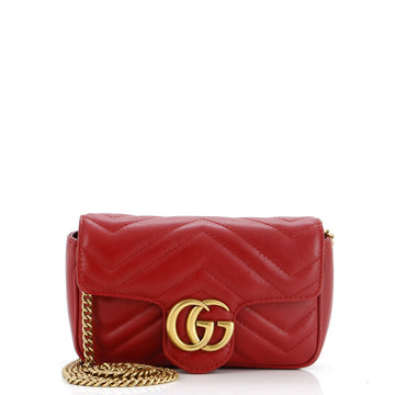 Gucci GG Marmont Flap Bag Matelasse Leather Super Mini