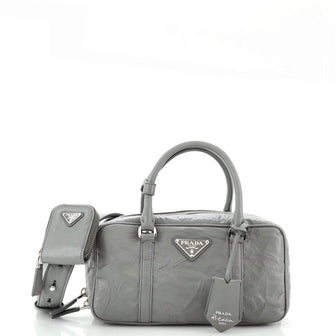 Prada Re-Edition Top Handle Bauletto Bag Nappa Antique Medium