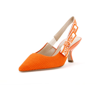 Christian Dior Women's J'Adior Slingback Pumps Embroidered Fabric 65