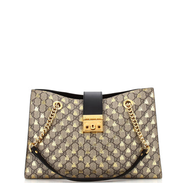 Gucci Padlock Chain Tote Printed GG Coated Canvas Medium