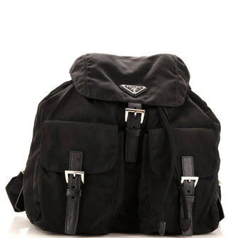 Prada Double Front Pocket Backpack Tessuto Medium