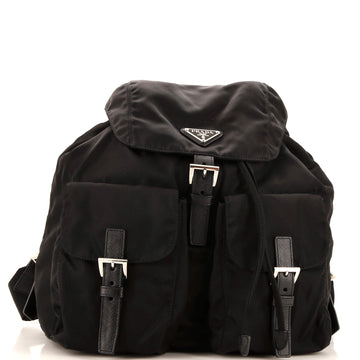 Prada Double Front Pocket Backpack Tessuto Medium