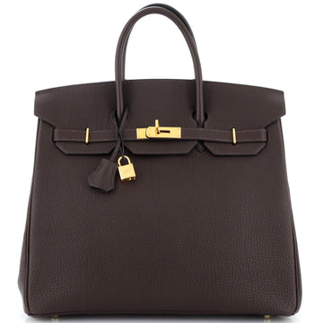 Hermes HAC Birkin Bag Brown Fjord with Gold Hardware 36