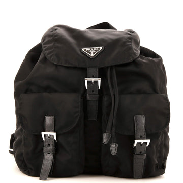 Prada Double Front Pocket Backpack Tessuto Medium