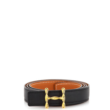 Hermes H Torsade Buckle Reversible Belt Leather Thin