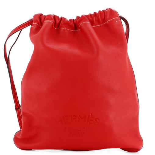 Hermes Bridado Backpack Cheri Calfskin Red 2824421