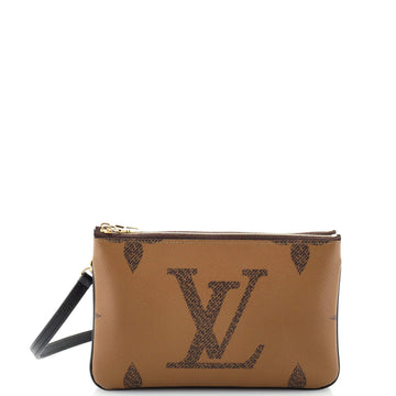 Louis Vuitton Double Zip Pochette Reverse Monogram Giant