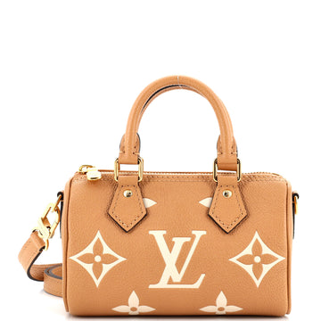 Louis Vuitton Speedy Bandouliere NM Bag Bicolor Monogram Empreinte Giant Nano