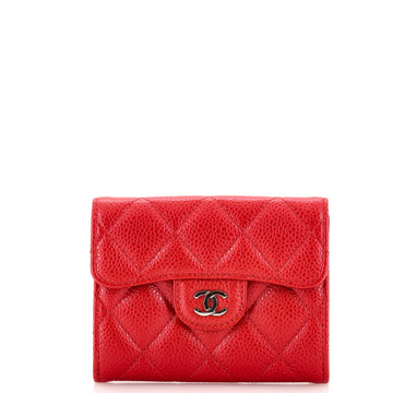 Chanel Classic Flap Card Case Quilted Caviar