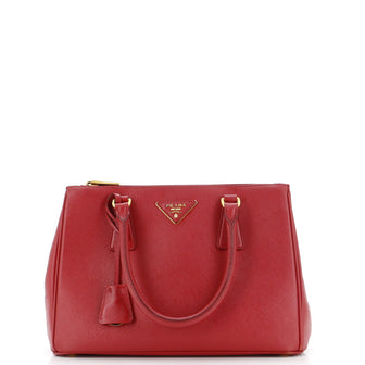 Prada Double Zip Lux Tote Saffiano Leather Small