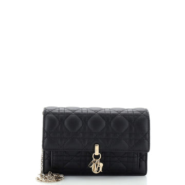 Christian Dior Miss Dior Charms Chain Pouch Cannage Quilt Lambskin