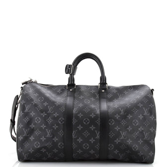Louis Vuitton Keepall Bandouliere Bag Monogram Eclipse Canvas 45
